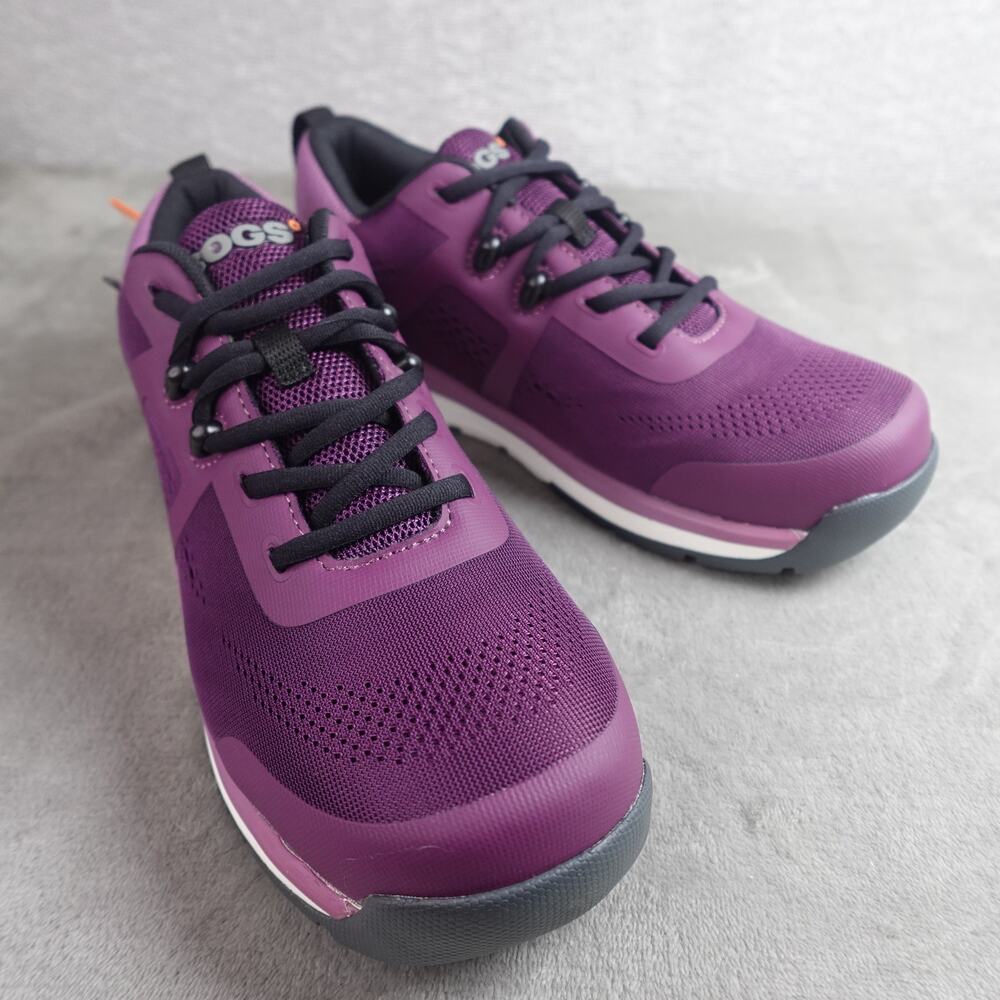 BOGS Women's Sandstone Knit Low TR Composite Toe Work Shoes Plum Size 9.5
